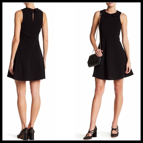 BLACK A-LINE COCKTAIL PARTY CAREER DRESS LBD A2C - Picture 3 of 8